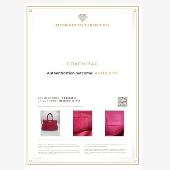 Coach AUTHENTICATED Madison Pebbled Leather Satchel Tote Bag โ Hot Pink - Picture 2 of 14